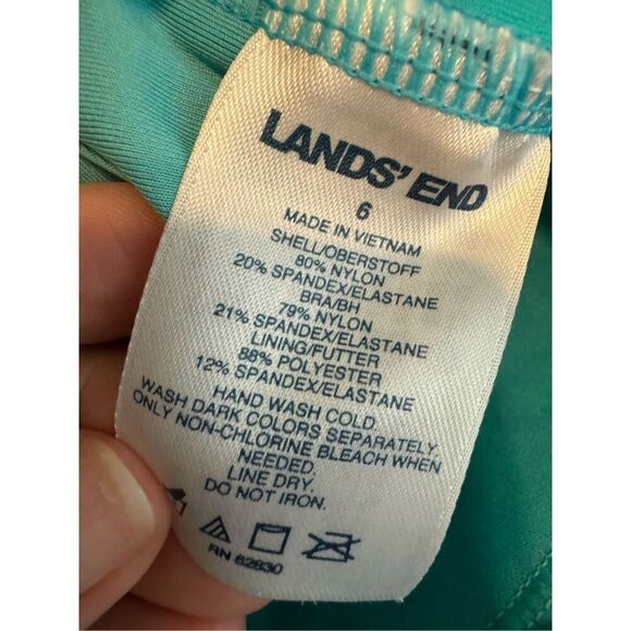 Lands End Womens Tankini Size 6 - Picture 3 of 3